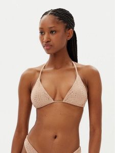 Guess Góra od bikini E4GJ07 KC5Z0 Beżowy Regular Fit. Brązowe bikini Guess, z aplikacjami, z syntetyku. Za 259,99 zł.
