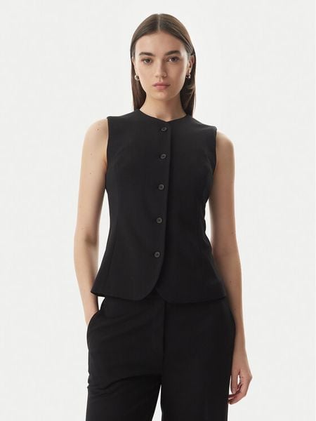 Calvin Klein Kamizelka LV044G414G Czarny Regular Fit. Czarne kamizelki Calvin Klein, bez wzorów, z syntetyku, bez kołnierzyka, bez ramiączek, bez kaptura. Za 359,99 zł.