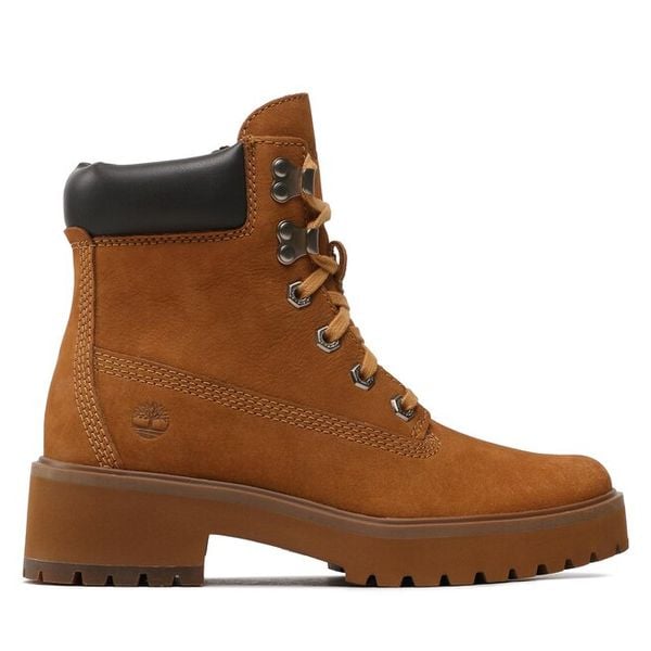 Trapery Timberland. Brązowe buty zimowe Timberland, bez obcasa, bez zapięcia. Za 559,99 zł.