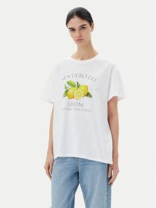 Pieces T-Shirt Thea 17157114 Biały Standard Fit. Białe t-shirty Pieces, l, bez wzorów, z bawełny, bez kołnierzyka, bez ramiączek. Za 59,99 zł.
