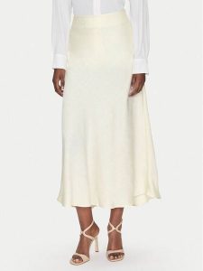Fransa Spódnica midi 20615436 Écru Regular Fit. Spódnice Fransa, l, bez wzorów, z syntetyku, midi. Za 169,99 zł.