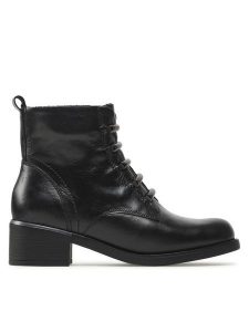 Lasocki Trzewiki WI23-KANAN-06 Czarny. Czarne botki Lasocki, bez wzorów, ze skóry, bez obcasa, na płaskiej podeszwie, bez zapięcia. Za 279,99 zł.