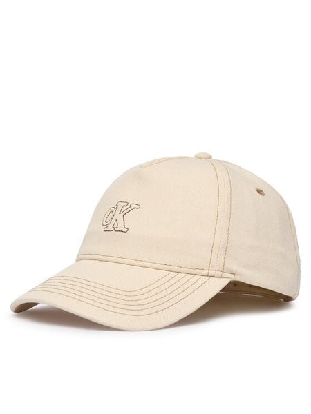 Calvin Klein Czapka z daszkiem LV04F5061G Écru. Białe czapki Calvin Klein, bez wzorów, z bawełny. Za 114,99 zł.