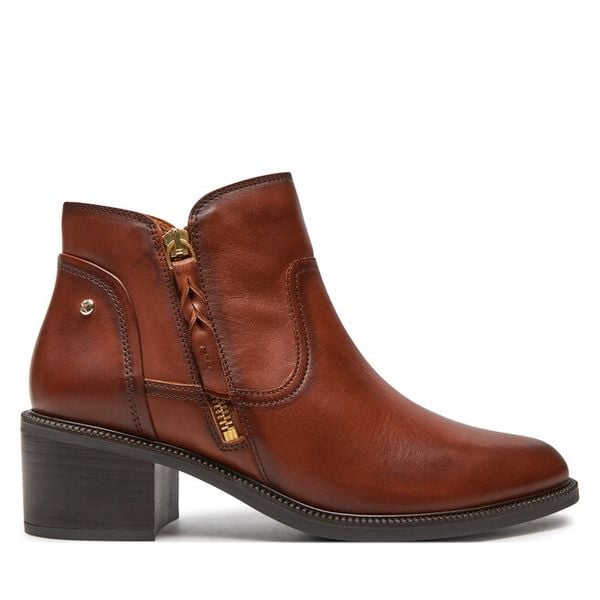 Botki Pikolinos. Brązowe botki Pikolinos, bez wzorów, bez obcasa, na słupku, bez zapięcia. Za 489,99 zł.