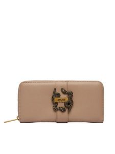 Just Cavalli Portfel 81RA5PA1 ZSA89 Brązowy jasny. Brązowe portfele Just Cavalli, bez wzorów, ze skóry. Za 429,99 zł.