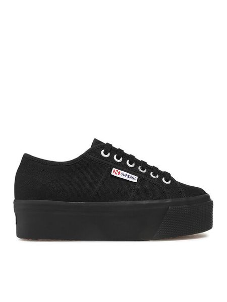 Superga Tenisówki 2790 Cotw Linea Up And Down S9111LW Czarny. Czarne trampki Superga, bez wzorów, z materiału, bez zapięcia. Za 189,99 zł.