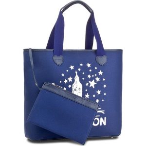 Torebka TWINSET - Shopping AS8PNA St. London Blu Scuro 02303. Shopper bag marki Twinset. W wyprzedaży za 259,00 zł.