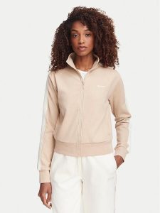 Guess Bluza V6YQ26 K5140 Beżowy Regular Fit. Brązowe bluzy Guess, m, z aplikacjami, z bawełny, bez kaptura. Za 390,99 zł.
