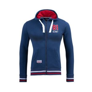 Sweatshirt damska bluza z kapturem zapinana na zamek Kenny Academy. Niebieskie bluzy KENNY, xl, bez wzorów, z kapturem. Za 365,00 zł.