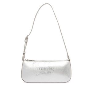 Torebka Tommy Jeans. Szare torebki klasyczne Tommy Jeans, bez wzorów, z jeansu, bez dodatków. Za 409,99 zł.