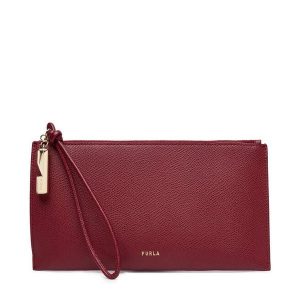 Torebka Furla. Czerwone torebki wieczorowe Furla, bez wzorów, bez dodatków. Za 519,99 zł.