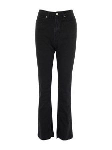 Trendyol Dżinsy - Slim fit - w kolorze czarnym rozmiar: 38. Czarne jeansy Trendyol, bez wzorów, z podwyższonym stanem. Za 74,63 zł.