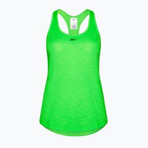 Koszulka Reebok Rbk-Chill Atletic Tank. Zielone bluzki REEBOK FITNESS, bez wzorów, sportowe, bez kołnierzyka, bez ramiączek. Za 79,99 zł.