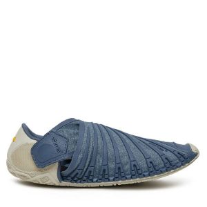 Buty na siłownię Vibram Fivefingers. Niebieskie buty sportowe Vibram Fivefingers, bez wzorów, bez zapięcia, na fitness i siłownię, vibram fivefingers. Za 379,99 zł.