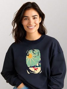 WOOOP Bluza w kolorze granatowym rozmiar: XS. Niebieskie bluzy Wooop, xs, bez wzorów, bez kaptura. Za 91,77 zł.