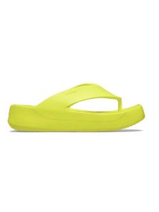 Crocs Japonki "Getaway Platform" w kolorze żółtym rozmiar: 37/38. Żółte klapki Crocs, bez wzorów, z otwartym noskiem, bez obcasa, na platformie. Za 131,43 zł.