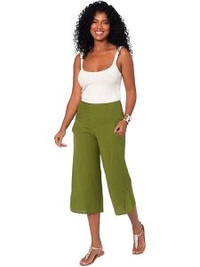 Aller Simplement Spodnie w kolorze oliwkowym rozmiar: 42. Zielone spodnie z wysokim stanem Aller Simplement, bez wzorów, z materiału, z podwyższonym stanem. Za 106,38 zł.