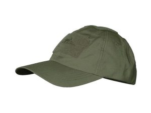 Czapka baseballowa Helikon Olive Green. Zielone czapki HELIKON-TEX, z aplikacjami, z bawełny. Za 79,99 zł.