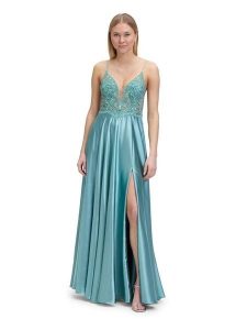 Vera Mont Sukienka w kolorze zielonym rozmiar: 42. Zielone sukienki Vera Mont, bez wzorów, bez kołnierzyka, bez ramiączek, maxi. Za 448,99 zł.