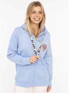 Zwillingsherz Bluza "Leo" w kolorze błękitnym rozmiar: S/M. Niebieskie bluzy Zwillingsherz, m, bez wzorów, bez kaptura. Za 241,56 zł.