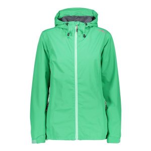 Kurtka przeciwdeszczowa z kapturem damska Ripstop CMP. Zielone kurtki CMP, bez wzorów, z kapturem. W wyprzedaży za 185,95 zł.