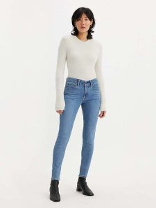 Levi's Dżinsy "711" - Skinny fit - w kolorze niebieskim rozmiar: W30/L32. Niebieskie jeansy Levi's®, z aplikacjami. Za 180,06 zł.