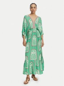 LOLA CASADEMUNT Sukienka letnia LS2616049 Zielony jasny Relaxed Fit. Zielone kombinezony LOLA CASADEMUNT, na lato, m, bez wzorów, z wiskozy, bez kołnierzyka, bez ramiączek. Za 459,99 zł.