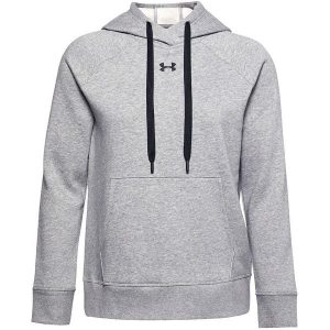 Bluza damska Under Armour Rival Fleece HB Hoodie. Szare bluzy Under Armour, s, bez wzorów, bez kaptura. Za 211,99 zł.