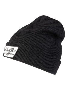 Vans Czapka beanie w kolorze czarnym rozmiar: onesize. Czarne czapki Vans, z aplikacjami, ze skóry. Za 109,78 zł.