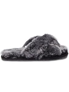 EMU Australia Kapcie Mayberry Frost W12013 Czarny. Szare kapcie EMU Australia, bez wzorów, ze skóry. Za 299,99 zł.