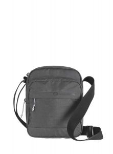 Saszetka Lifeventure Recycled RFiD Shoulder Bag - grey. Szare nerki i saszetki Lifeventure, bez wzorów, z materiału. Za 167,19 zł.