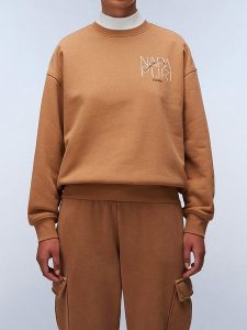 Napapijri Bluza w kolorze jasnobrązowym rozmiar: M. Brązowe bluzy Napapijri, m, bez wzorów, bez kaptura. Za 153,71 zł.
