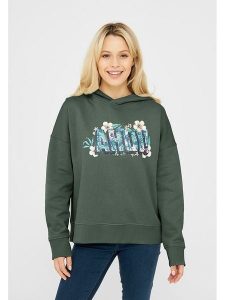 Derbe Bluza w kolorze zielonym rozmiar: M. Zielone bluzy Derbe, m, bez wzorów, z bawełny, z kapturem. Za 96,60 zł.