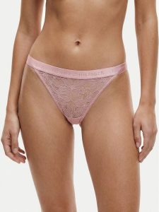 Tommy Hilfiger Stringi UW0UW06267 Różowy. Czerwone stringi TOMMY HILFIGER, bez wzorów, z syntetyku. Za 129,99 zł.