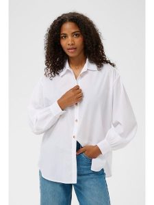 Kaffe Koszula w kolorze białym rozmiar: 40. Białe koszule Kaffe, bez wzorów, bez kołnierzyka, bez ramiączek. Za 173,99 zł.