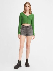Levi's® Szorty jeansowe 501® Original 563270240 Szary Regular Fit. Szare szorty bez wzorów, z bawełny. Za 319,99 zł.