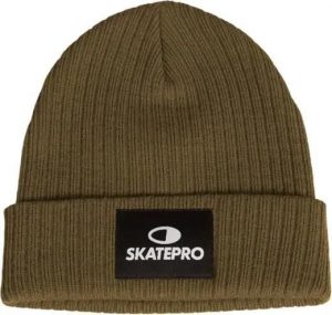 Odzież Beanies unisex SkatePro V2 Czapka Skate - Olive. Zielona czapki SKATEPRO, bez wzorów, z materiału. Za 75,99 zł.