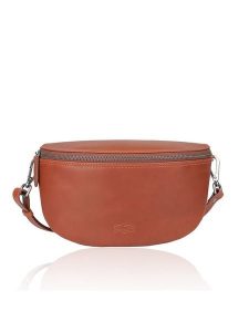 Bellicci Skórzana saszetka "Kalyn" w kolorze jasnobrązowym - 27 x 24 x 8 cm rozmiar: onesize. Brązowe nerki i saszetki Bellicci, bez wzorów, z materiału. Za 173,99 zł.