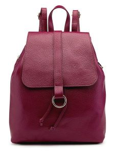 ORE10 Skórzany plecak "Bosar" w kolorze bordowym - 33 x 36 x 11 cm rozmiar: onesize. Czerwone plecaki ORE10. Za 404,99 zł.