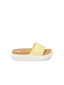 Reef Klapki "Cushion Bondi Bay" w kolorze żółtym rozmiar: 42,5. Żółte klapki Reef, bez wzorów, z otwartym noskiem, bez obcasa, na platformie. Za 285,95 zł.