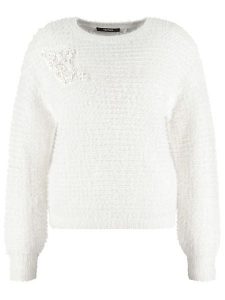 TAIFUN Sweter w kolorze białym rozmiar: 42. Białe swetry oversize Taifun, bez wzorów, bez ramiączek. Za 158,10 zł.