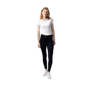 Termoaktywne legginsy jeździeckie damskie z pełnym gripem Horze Mira. Niebieskie legginsy HORZE, bez wzorów, z materiału, długie. Za 391,00 zł.