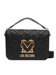 LOVE MOSCHINO Torebka JC4302PP0MK1200A Czarny. Czarne torebki klasyczne LOVE MOSCHINO, bez wzorów, ze skóry, bez dodatków. Za 619,99 zł.