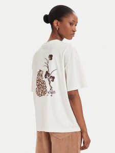 Napapijri T-Shirt S-Aral NP0A8A6N Kremowy Regular Fit. Białe t-shirty Napapijri, s, bez wzorów, z bawełny, bez kołnierzyka, bez ramiączek. Za 199,99 zł.