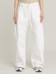 G-Star Dżinsy - Loose fit - w kolorze białym rozmiar: W28/L32. Białe jeansy G-Star, z aplikacjami, ze skóry. Za 338,95 zł.