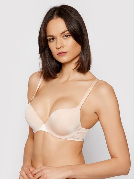 Chantelle Biustonosz push-up Essential C15G20 Pomarańczowy. Brązowe biustonosze Chantelle, bez wzorów, z syntetyku. Za 229,99 zł.