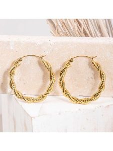 LA CHIQUITA Pozłacane kolczyki-kreole rozmiar: onesize. Żółte kolczyki LA CHIQUITA, pozłacane. Za 144,24 zł.