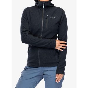 Bluza polarowa damska Rab Capacitor Hoody. Czarne bluzy RAB, xs, bez wzorów, z polaru, bez kaptura. Za 350,99 zł.