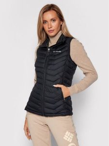 Columbia Bezrękawnik Powder Lite Vest Czarny Regular Fit. Czarne kamizelki Columbia, xs, bez wzorów, z syntetyku, bez kołnierzyka, bez ramiączek, bez kaptura. Za 269,99 zł.