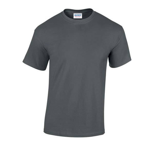 Ciężka Bawełniana Koszulka Unisex Dla Dorosłych. Brązowe bluzki GILDAN, xl, bez wzorów, z bawełny, sportowe, bez kołnierzyka, bez ramiączek. Za 37,99 zł.